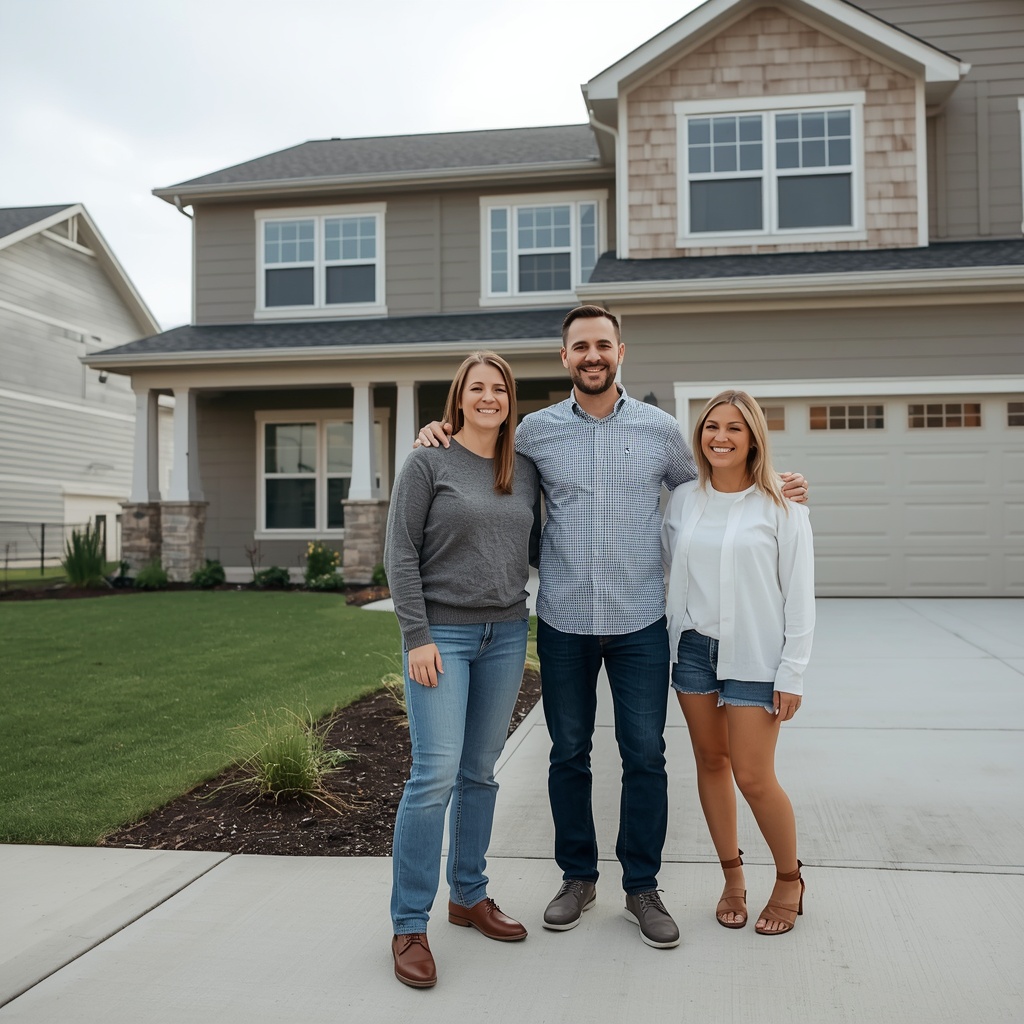 Happy homeowners